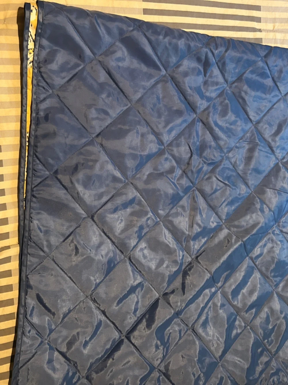 Eddie Bauer Quilted Blue  picnic or beach blanket  Cover